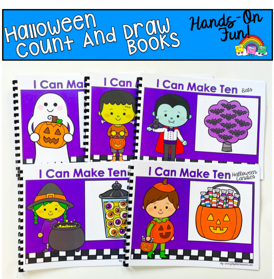 Halloween Count And Draw Adapted Books Bundle