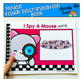 Visual Discrimination Book: "I Spy A Mouse Hiding"