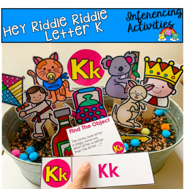 "Hey Riddle Riddle" Letter K Activities For The Sensory Bin