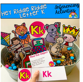 "Hey Riddle Riddle" Letter K Activities For The Sensory Bin