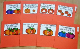 Pumpkins File Folder Games Mini-Bundle