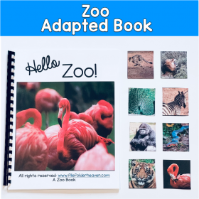 Zoo Adapted Book With Real Photos, Core Word HELLO
