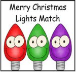 Four Column Christmas Light Sorting Task