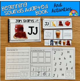 "Jam Starts With J" Beginning Sounds Adapted Book And Activities