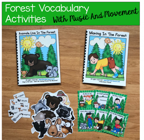 Animals Live in the Forest Adapted Song Book - $ : File Folder Games at  File Folder Heaven - Printable, hands-on fun!