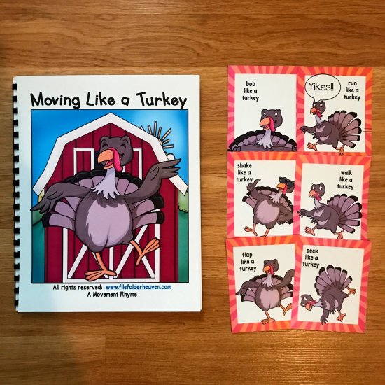 Turkey Themed Movement Book (And Cards!) - Click Image to Close
