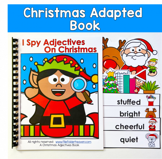 Christmas Adapted Book: I Spy Adjectives On Christmas