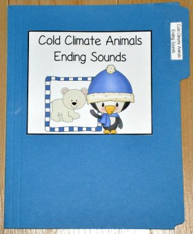 Cold Climate Animal Ending Sounds File Folder Game