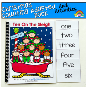 Counting Adapted Book And Activities: "Ten On The Sleigh"