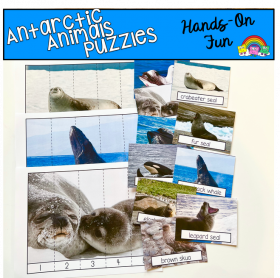 Antarctic Animals Puzzles (W/Real Photos)