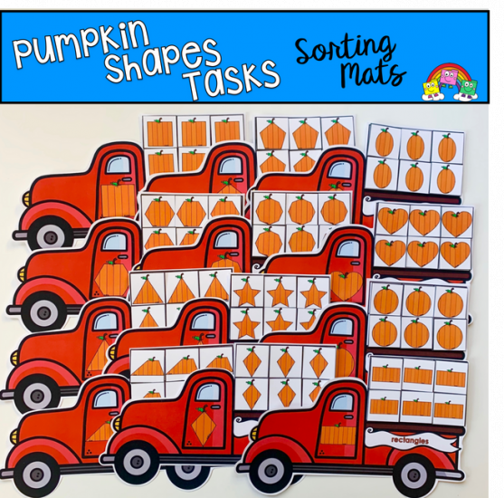 Pumpkin Shapes Sorting Mats