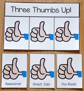Three Thumbs Up Card
