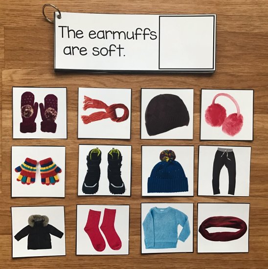 Winter Clothes Sentence Comprehension and Matching w/Real Photos - Click Image to Close