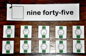 Watch Clock Time Words Flip Strips