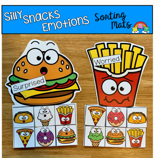 Silly Snacks Emotions Sorting Mats