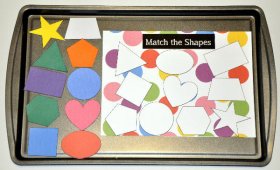 Crazy Shapes Match Cookie Sheet Activity