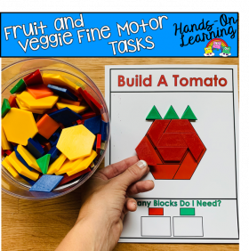 Fruit and Vegetable Fine Motor Tasks