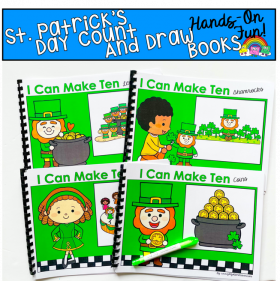 "I Can Make Ten" St. Patrick's Day Count And Draw Books Bundle