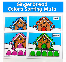 Gingerbread Color Sorting Activities