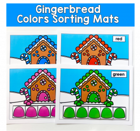 Gingerbread Color Sorting Activities