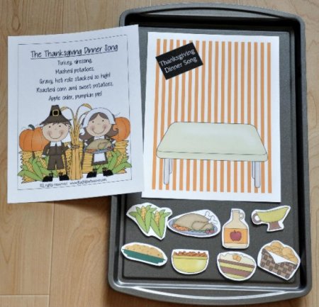 Thanksgiving Dinner Match File Folder Game