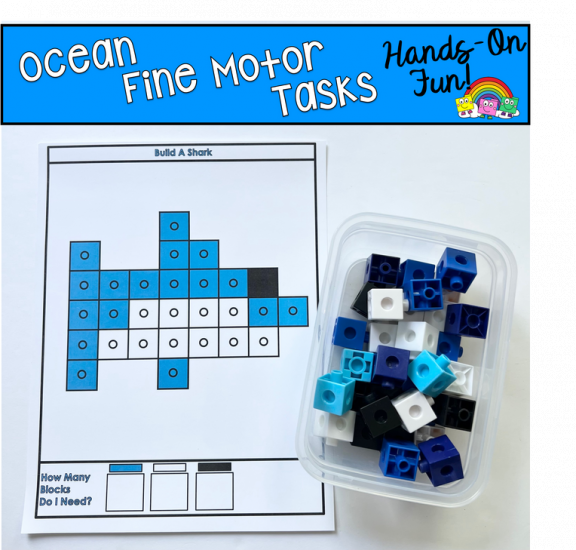 Ocean Snap Cubes Activities 3.00 File Folder Heaven Printable