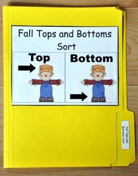 Fall Tops and Bottoms Sort File Folder Game