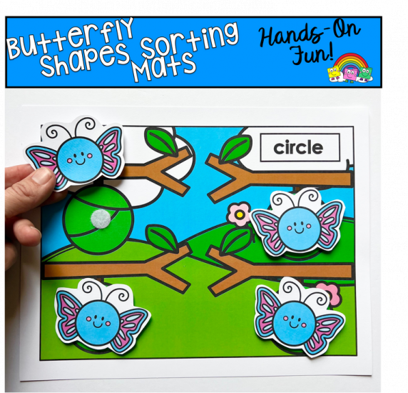 Butterfly Shapes Sorting Activities
