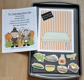 "The Thanksgiving Dinner Song" Cookie Sheet Activity
