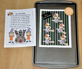 Five Little Witches Cookie Sheet Song