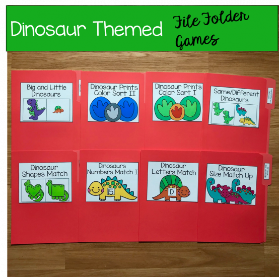 Printable Dinosaur Game - File Folder Fun