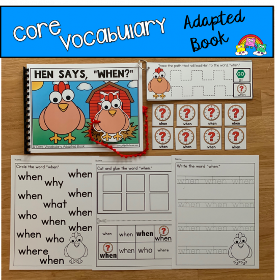\"Hen Says When\" (Working With Core Vocabulary)