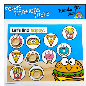 Snack Foods Emotions Activity Mats