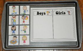 Summer Time Girls or Boys Sort Cookie Sheet Activity