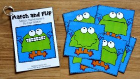 Monsters Match and Flip Activities