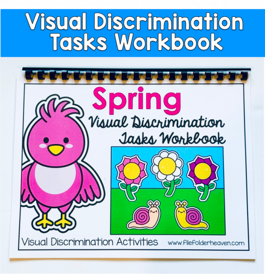 Spring Visual Discrimination Tasks, Spring Workbook Tasks