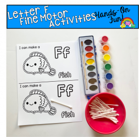 Letter F Fine Motor Q-Tip Painting