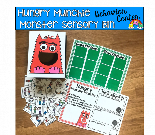 Sensory Bin Activities: \"Hungry Munchie Monster\" Behavior Cente