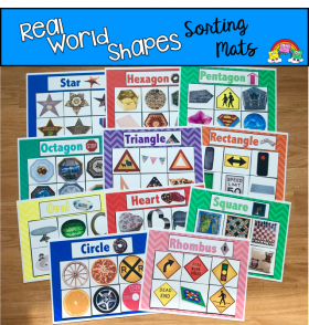 Real World Shapes Sorting Mats (w/Real Photos)