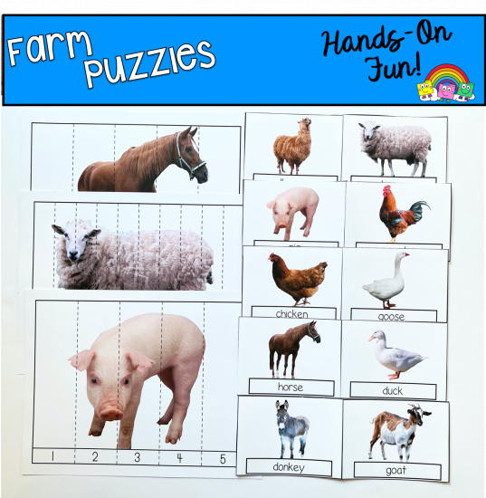 Farm Puzzles (With Real Photos)