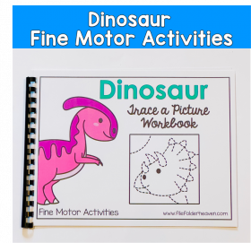 Dinosaur Tracing Workbook: Dinosaur Themed Fine Motor Activities