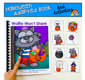 Halloween Adapted Book And Activities: "Wolfie Won't Share"