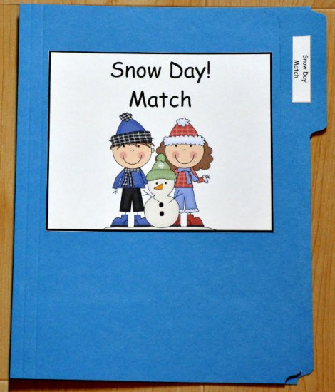 Snow Day! Match File Folder Game