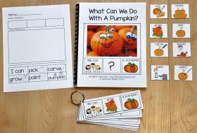 Sentence Builder Adapted Book--"What Can We Do With A Pumpkin?"