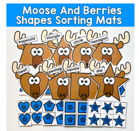 Moose And Berries Shape Sorting Activities