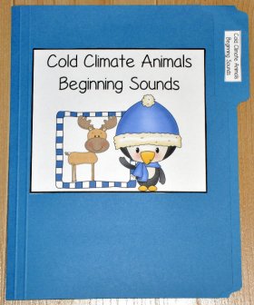 Cold Climate Animals Beginning Sounds File Folder Game