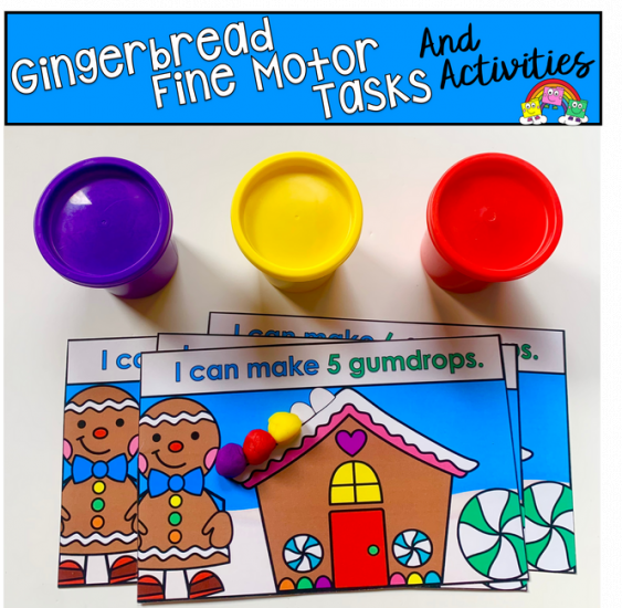 Gingerbread Fine Motor Activities