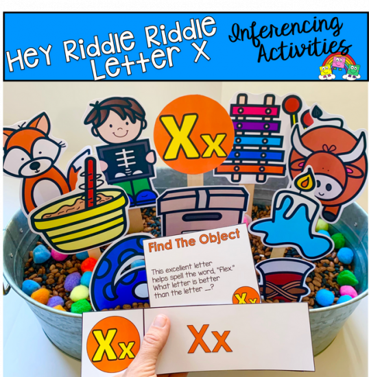 \"Hey Riddle Riddle\" Letter X Activities For The Sensory Bin