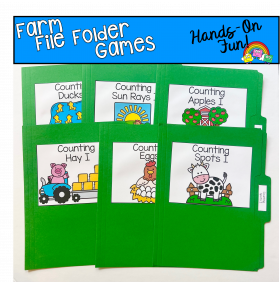 Farm Counting File Folder Games