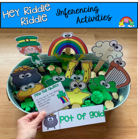 "Hey Riddle Riddle" St. Patrick's Day Sensory Bin Riddles